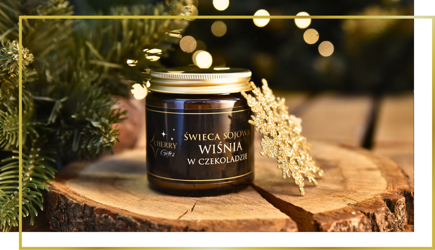 Świeca sojowa Wiśnie w czekoladzie - Cherry Gifts